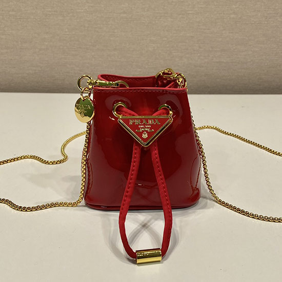 Prada Patent leather mini-pouch Red 1NR016