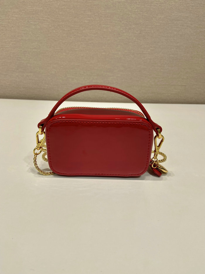 Prada Patent leather mini-pouch Red 1NR025