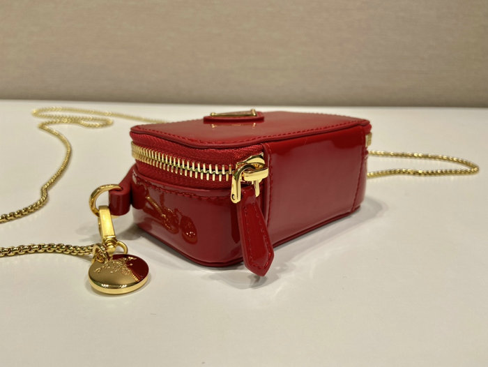 Prada Patent leather mini-pouch Red 1NR025