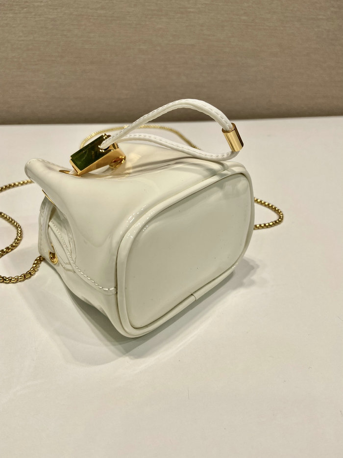 Prada Patent leather mini-pouch White 1NR016