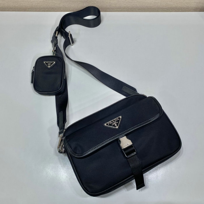 Prada Re-Nylon and Saffiano leather shoulder bag 2VH133