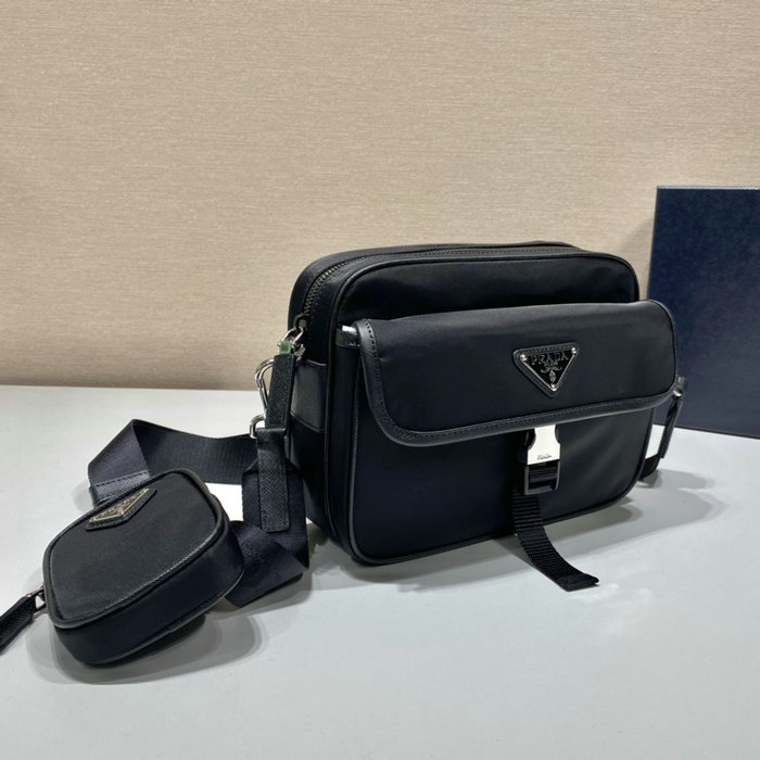 Prada Re-Nylon and Saffiano leather shoulder bag 2VH133