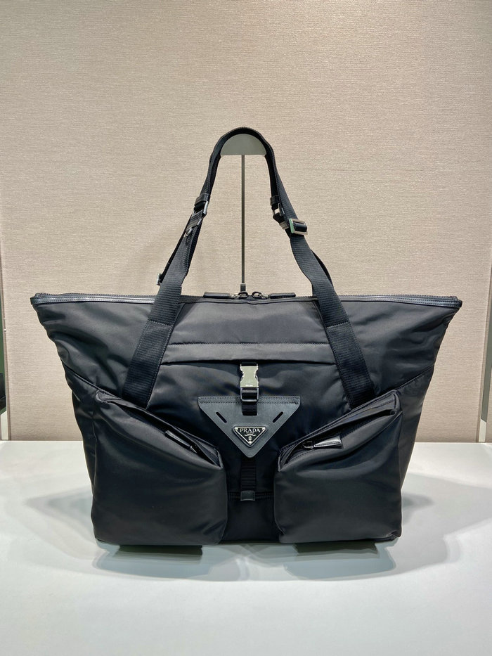 Prada Re-Nylon and leather travel bag 2VC040