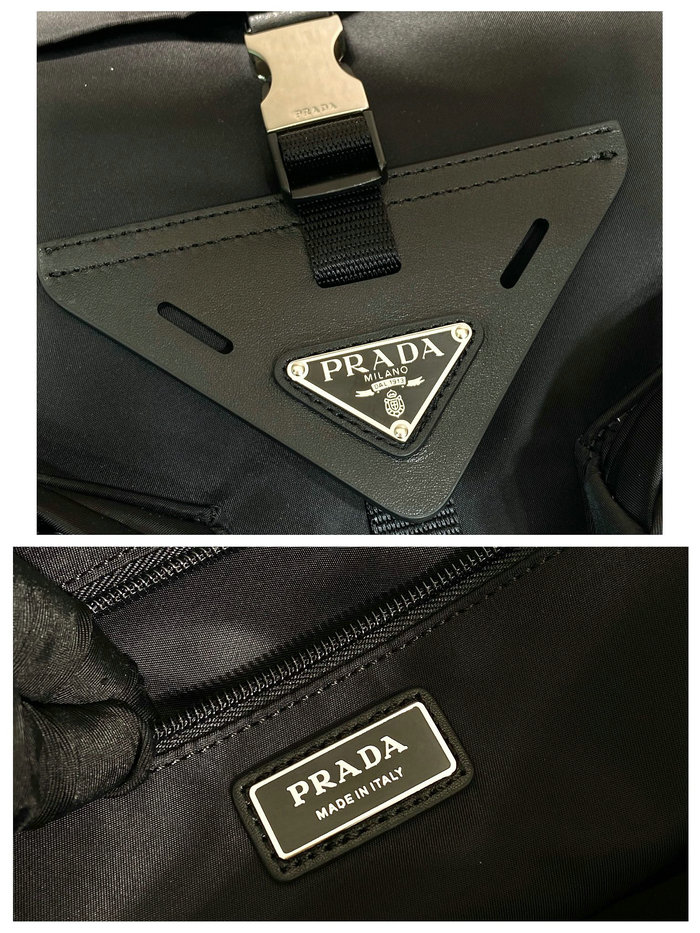 Prada Re-Nylon and leather travel bag 2VC040