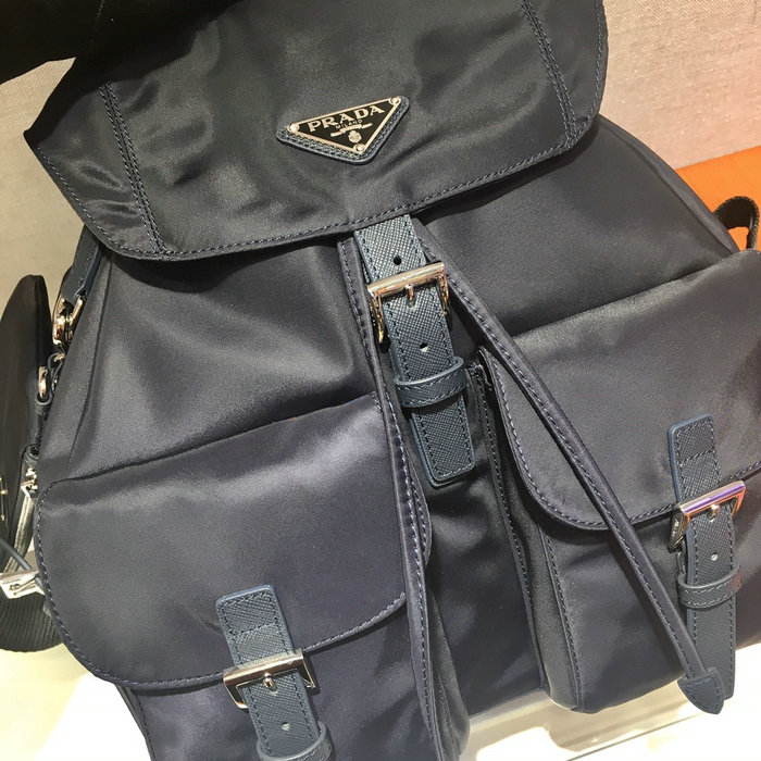 Prada Re-Nylon medium backpack Navy Blue 1BZ811