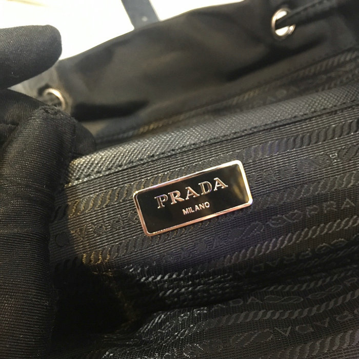 Prada Re-Nylon medium backpack with pouch Black 1BZ811