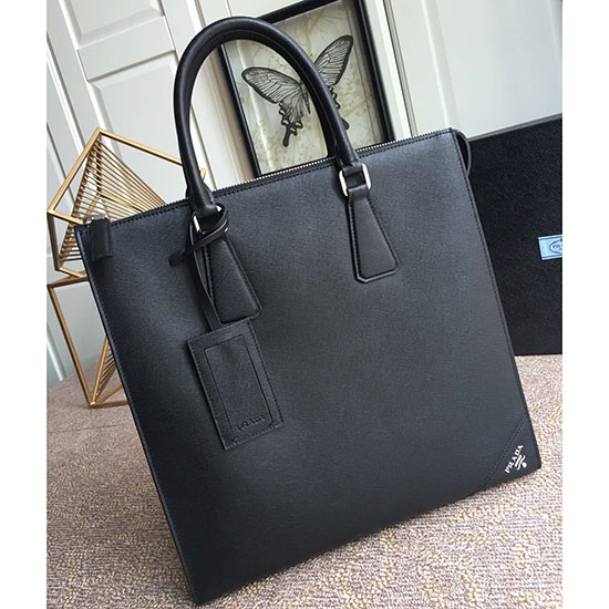 Prada Saffiano Leather Tote Black 2VG079