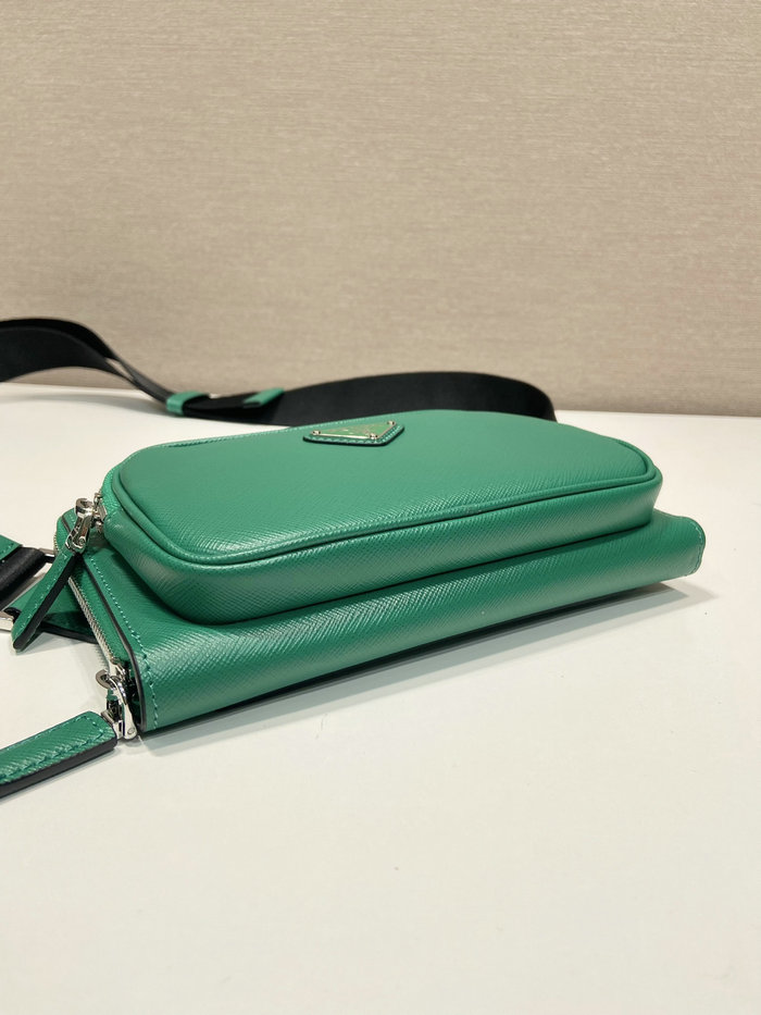 Prada Saffiano leather belt bag Green 2VH156
