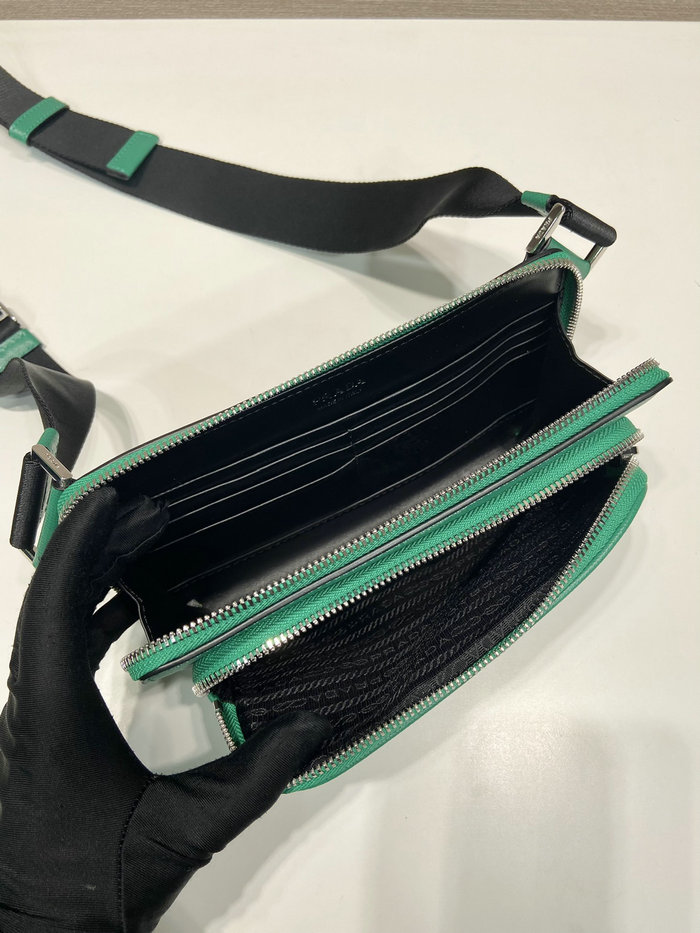 Prada Saffiano leather belt bag Green 2VH156