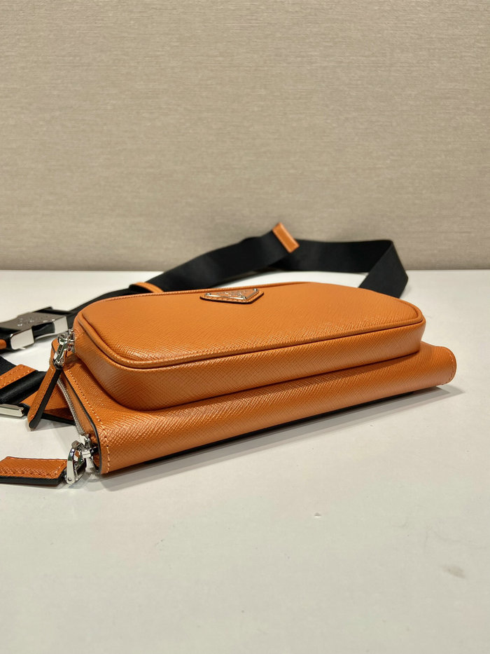 Prada Saffiano leather belt bag Orange 2VH156