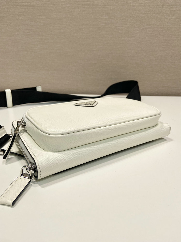 Prada Saffiano leather belt bag White 2VH156