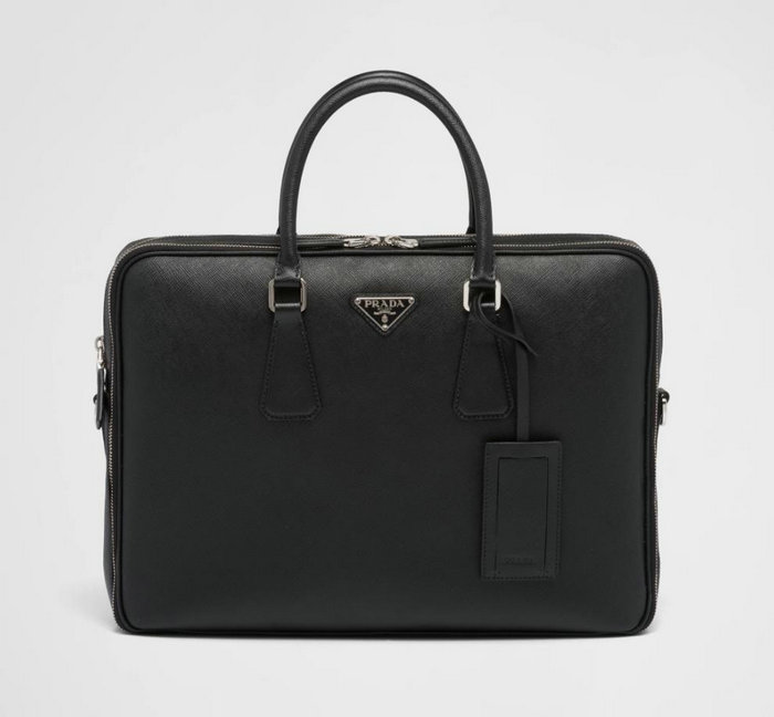 Prada Saffiano leather briefcase 2VE022