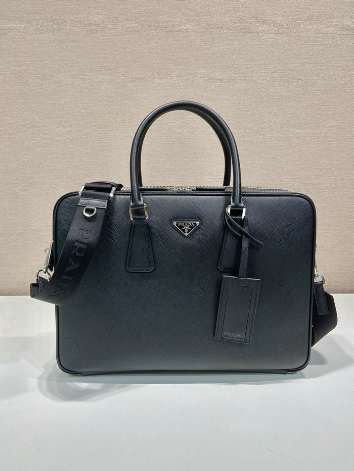 Prada Saffiano leather briefcase 2VE022