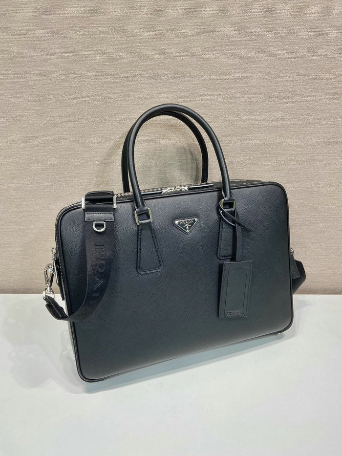 Prada Saffiano leather briefcase 2VE022