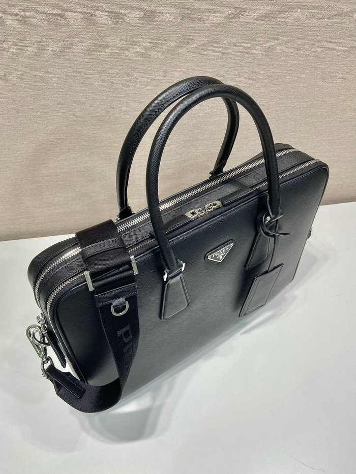 Prada Saffiano leather briefcase 2VE022