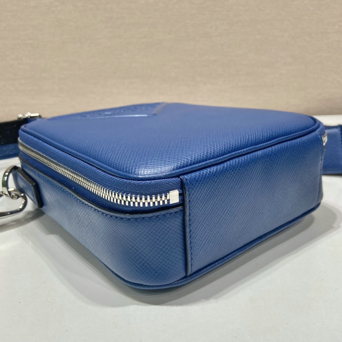 Prada Saffiano leather shoulder bag Blue 2VH154