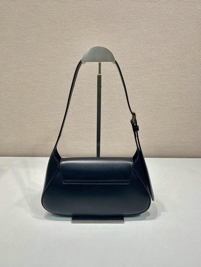 Prada Small leather shoulder bag Black 1BD358