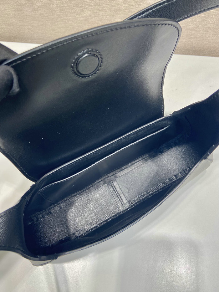 Prada Small leather shoulder bag Black 1BD358