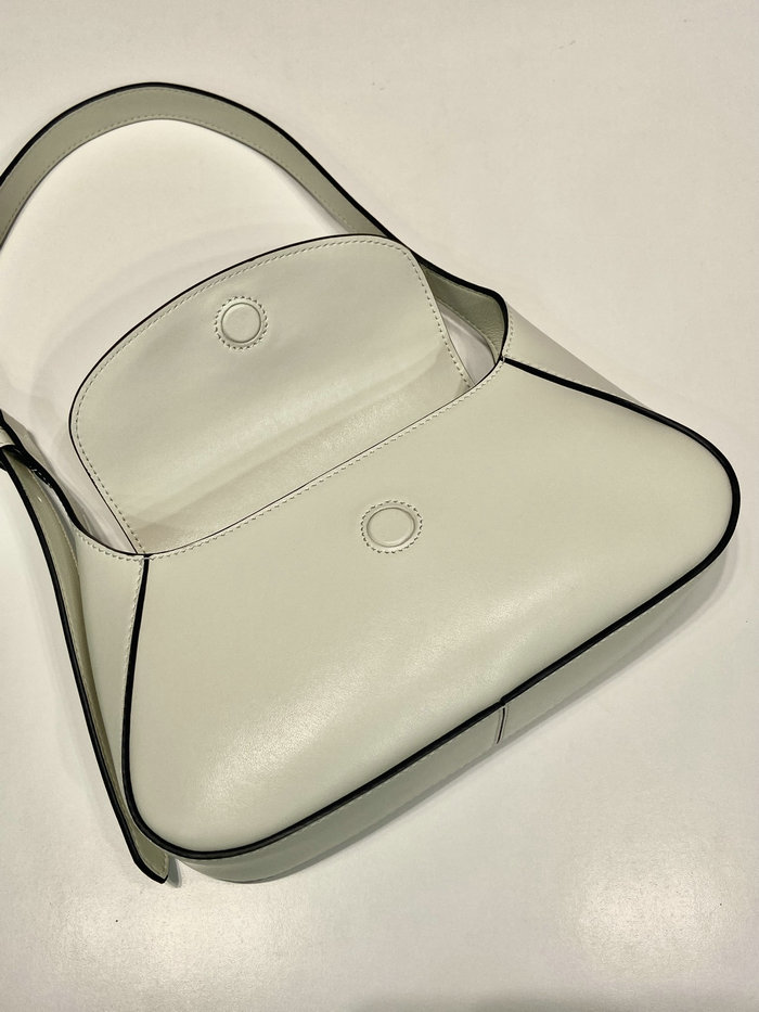 Prada Small leather shoulder bag White 1BD358