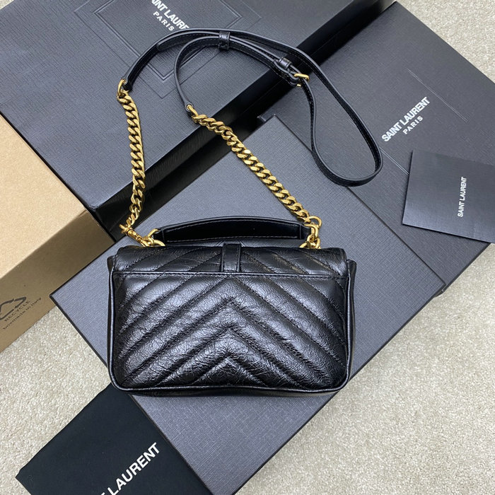 Saint Laurent College Mini Shoulder Bag Black 779430