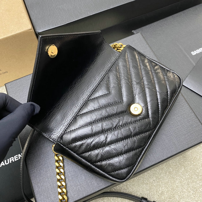 Saint Laurent College Mini Shoulder Bag Black 779430