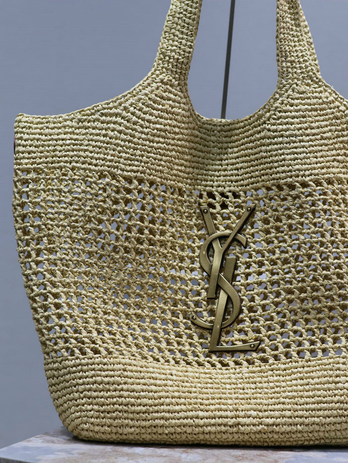 Saint Laurent Icare In Raffia Beige 772191