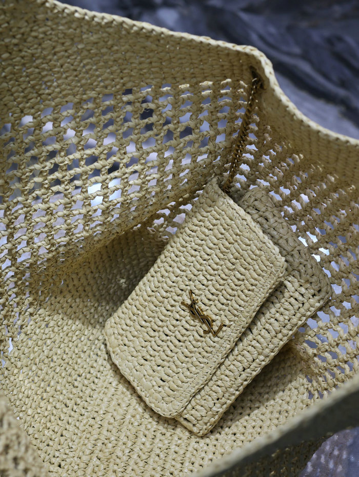 Saint Laurent Icare In Raffia Beige 772191