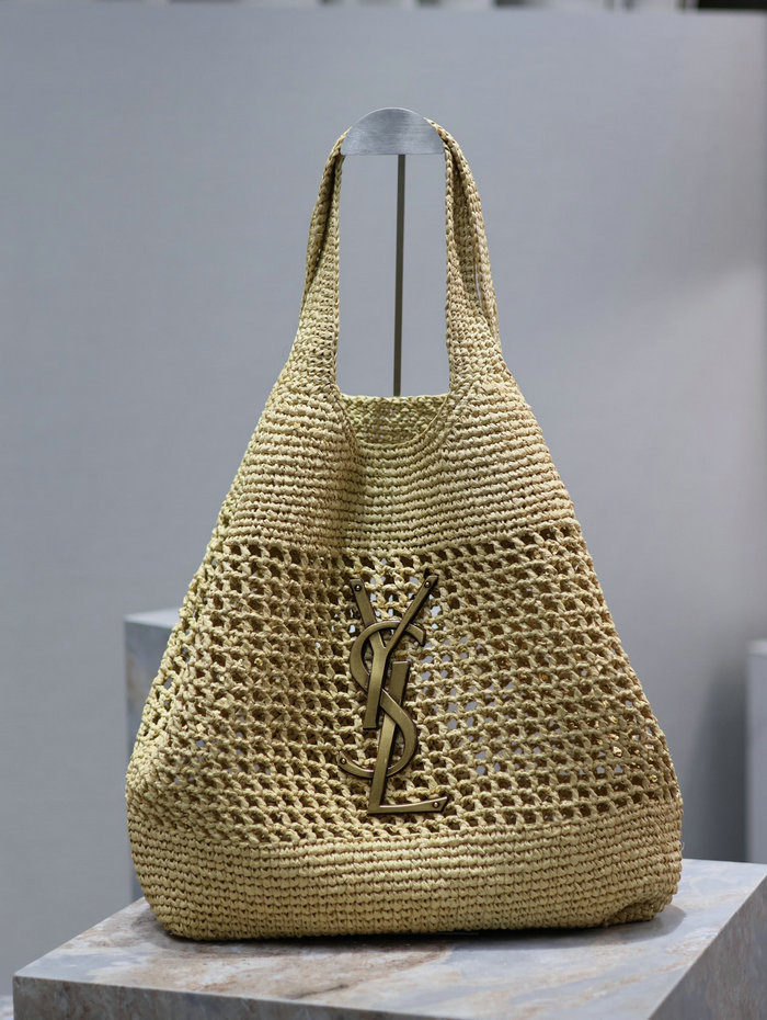 Saint Laurent Icare In Raffia Beige 772191