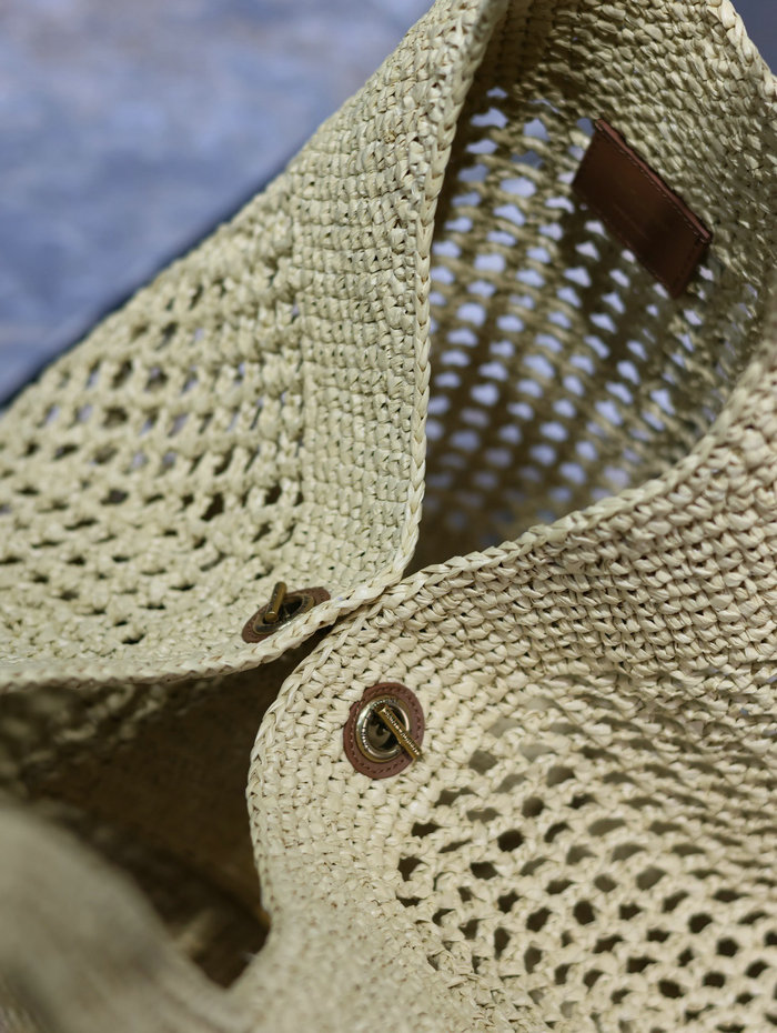 Saint Laurent Icare In Raffia Beige 772191