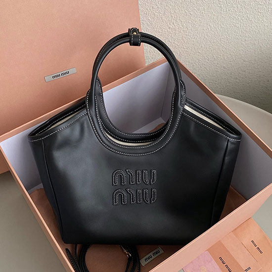 Small Miu Miu Tote Black F0120