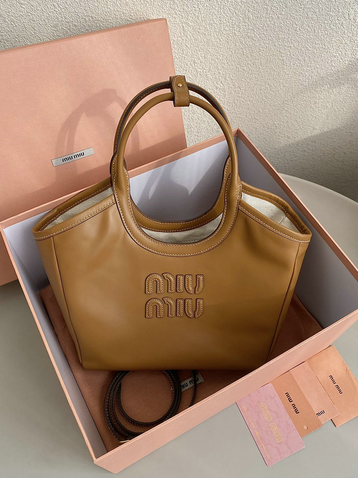 Small Miu Miu Tote Camel F0120