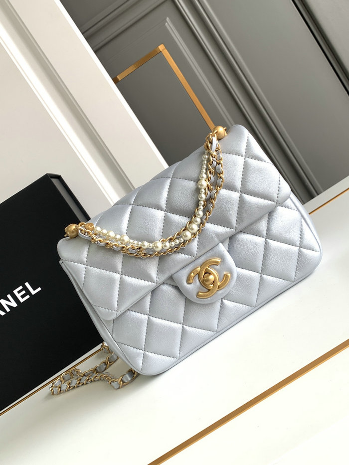 Chanel Mini Flap Bag Blue AS4384