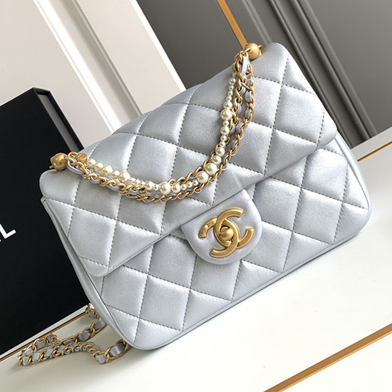 Chanel Mini Flap Bag Blue AS4384