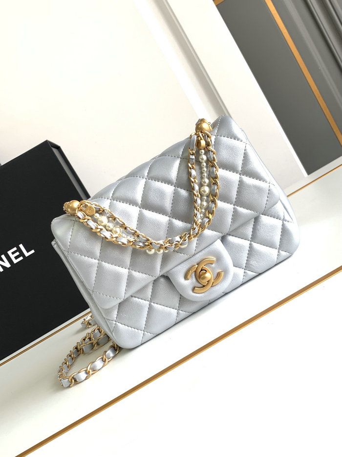 Chanel Mini Flap Bag Blue AS4385