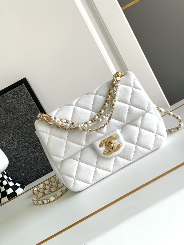 Chanel Mini Flap Bag White AS4384