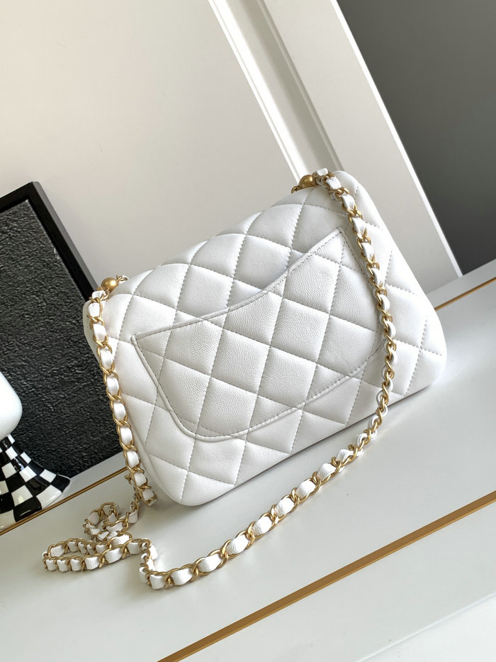 Chanel Mini Flap Bag White AS4384