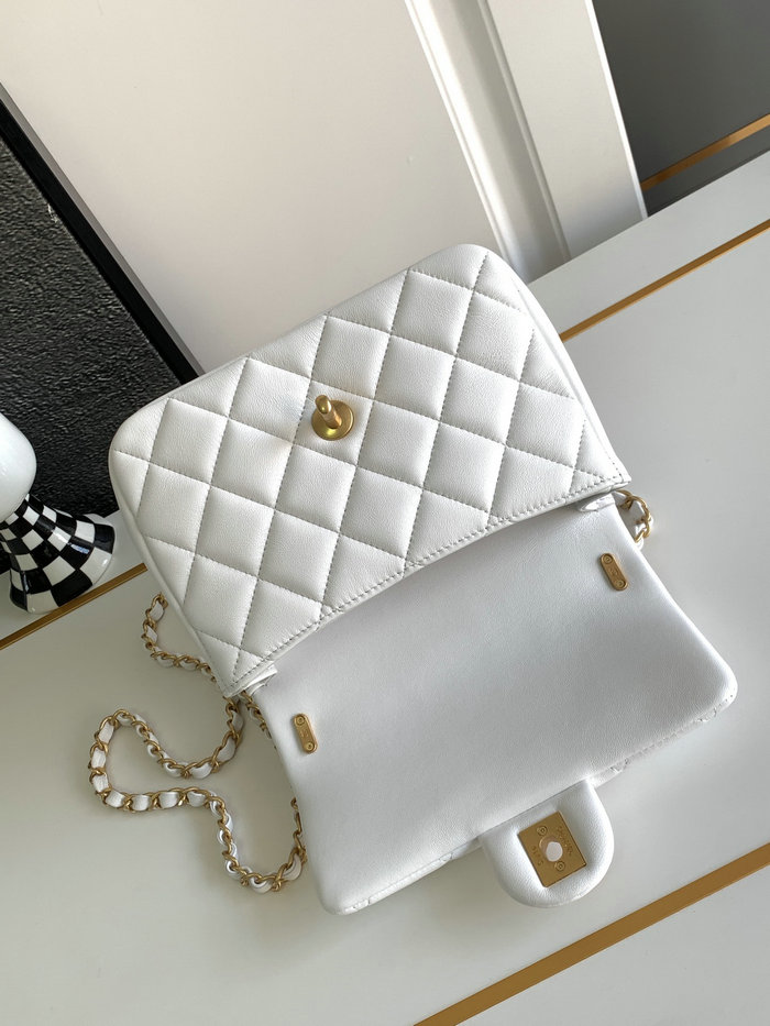 Chanel Mini Flap Bag White AS4384