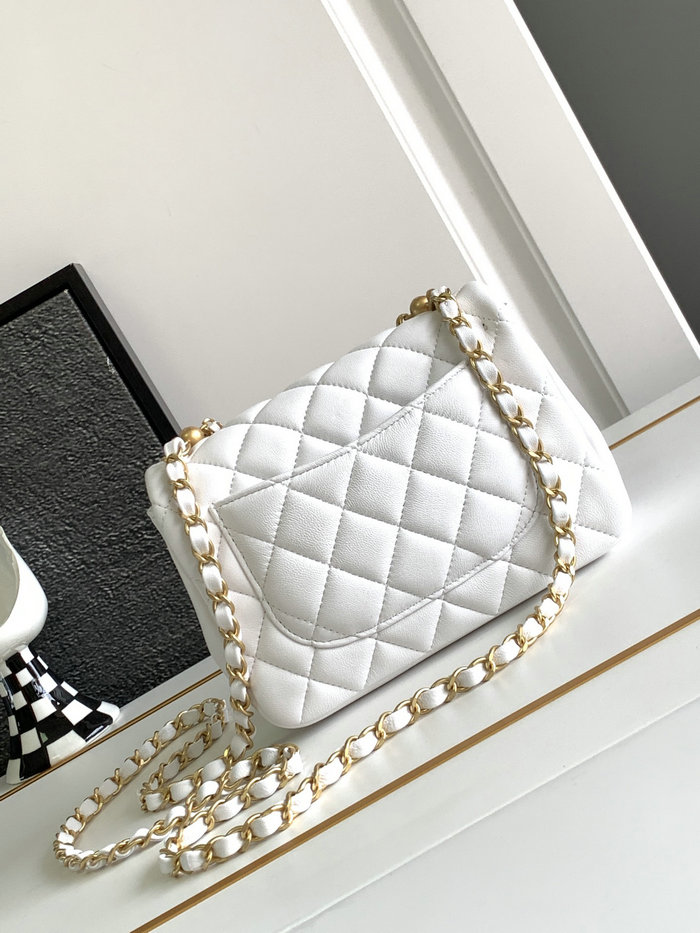 Chanel Mini Flap Bag White AS4385