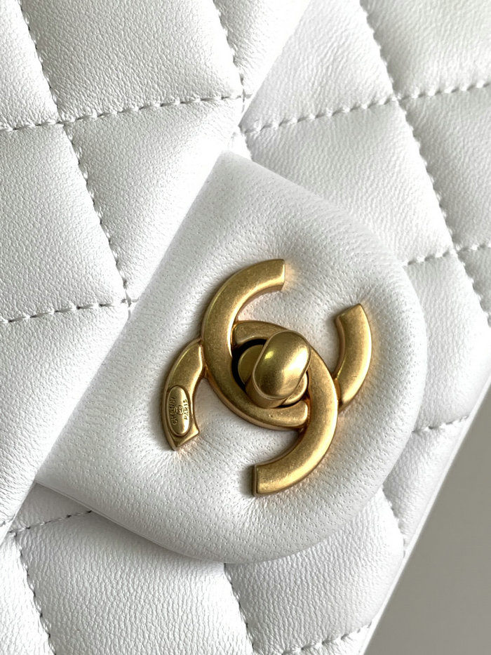 Chanel Mini Flap Bag White AS4385