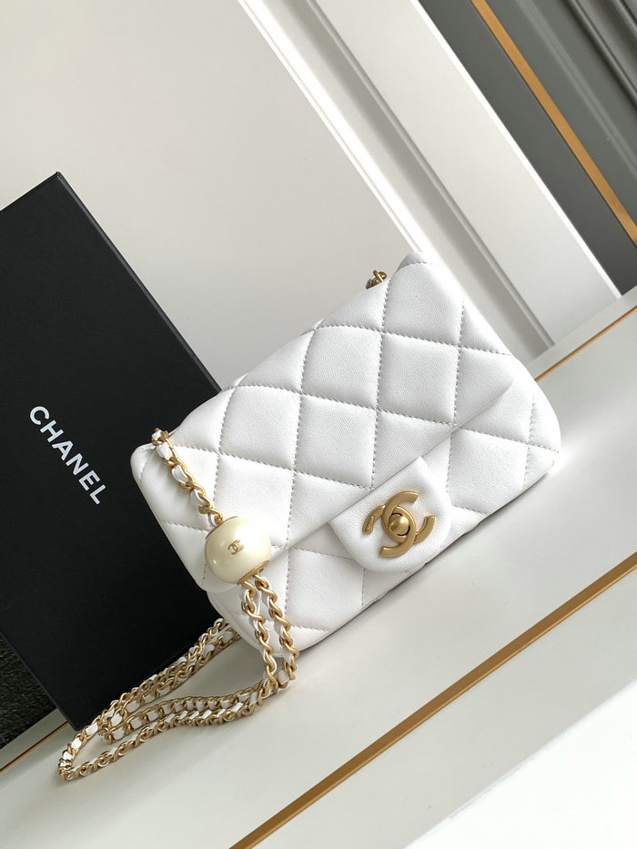 Chanel Mini Flap Bag White AS4868