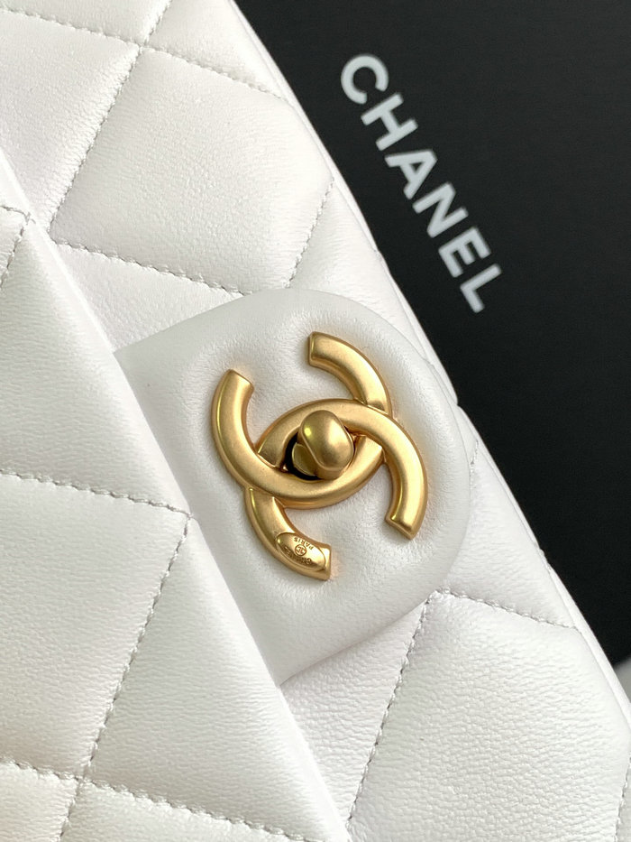 Chanel Small Flap Bag White AS4861