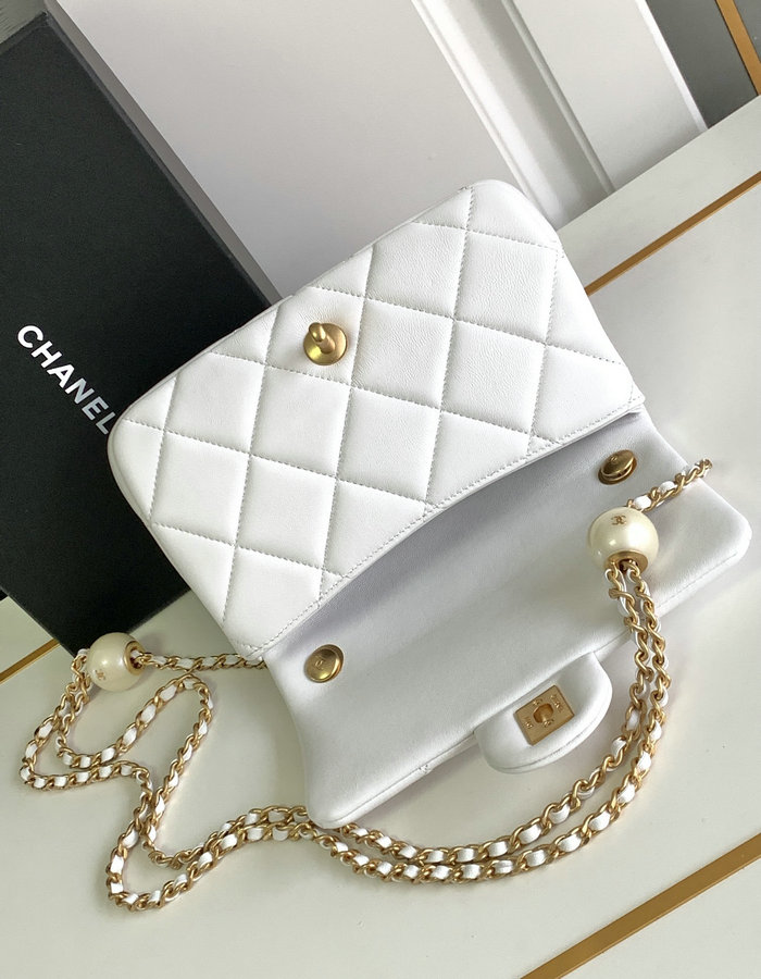 Chanel Small Flap Bag White AS4861