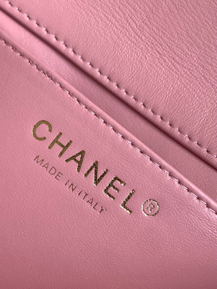 Chanel Tweed Mini Flap Bag Pink A54385