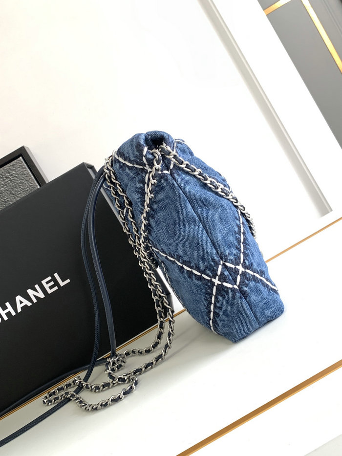 Mini Chanel 22 Denim Handbag AS3980