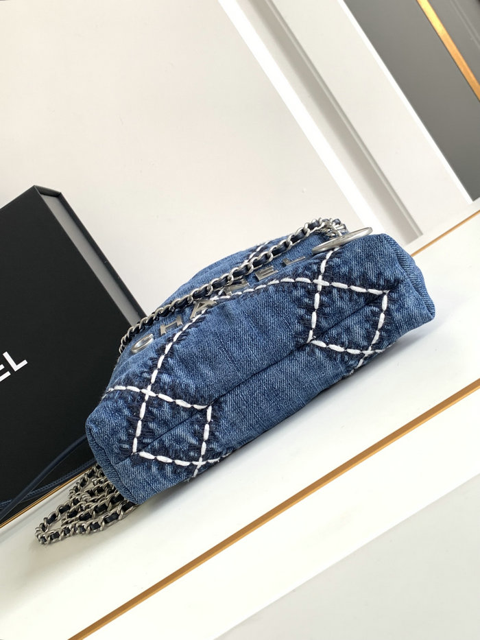 Mini Chanel 22 Denim Handbag AS3980