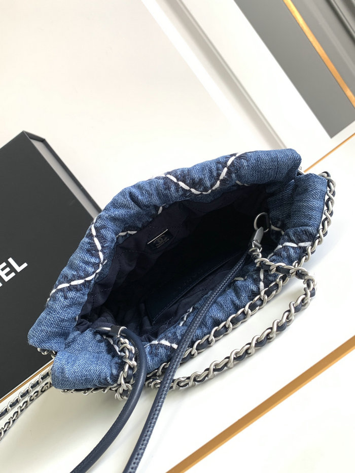 Mini Chanel 22 Denim Handbag AS3980