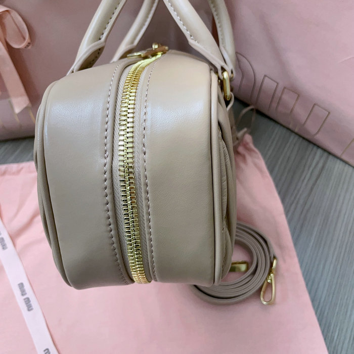 Miu Miu Arcadie Matelasse Nappa Leather Bag Beige 5BB148