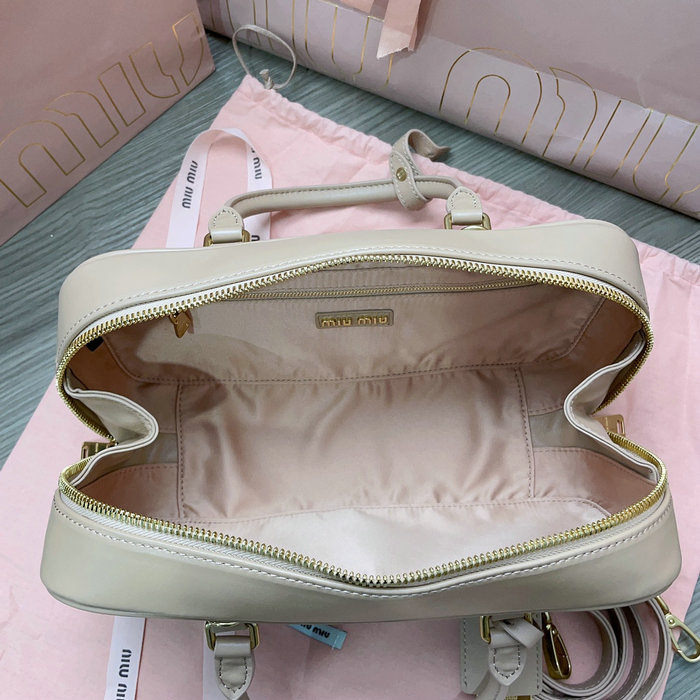 Miu Miu Arcadie Matelasse Nappa Leather Bag Beige 5BB148