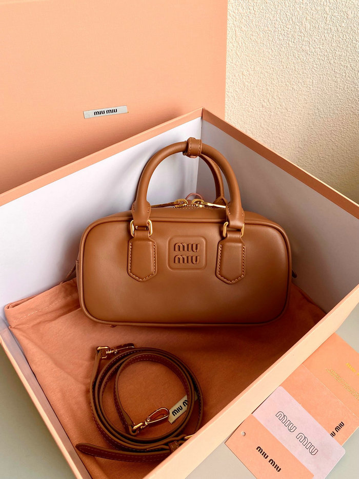 Miu Miu Arcadie leather bag Camel 5BB142