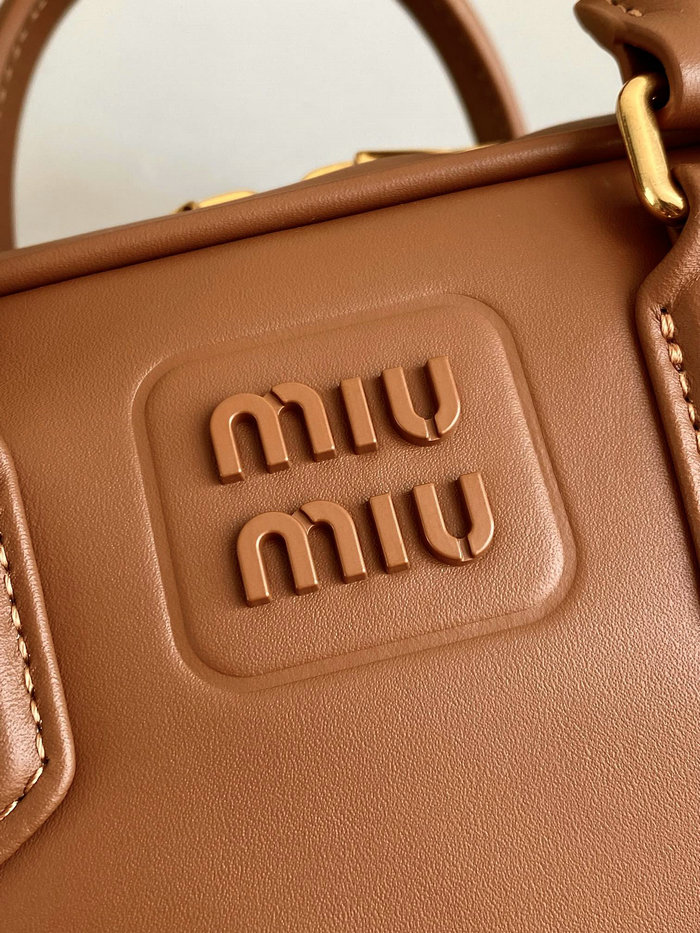 Miu Miu Arcadie leather bag Camel 5BB142